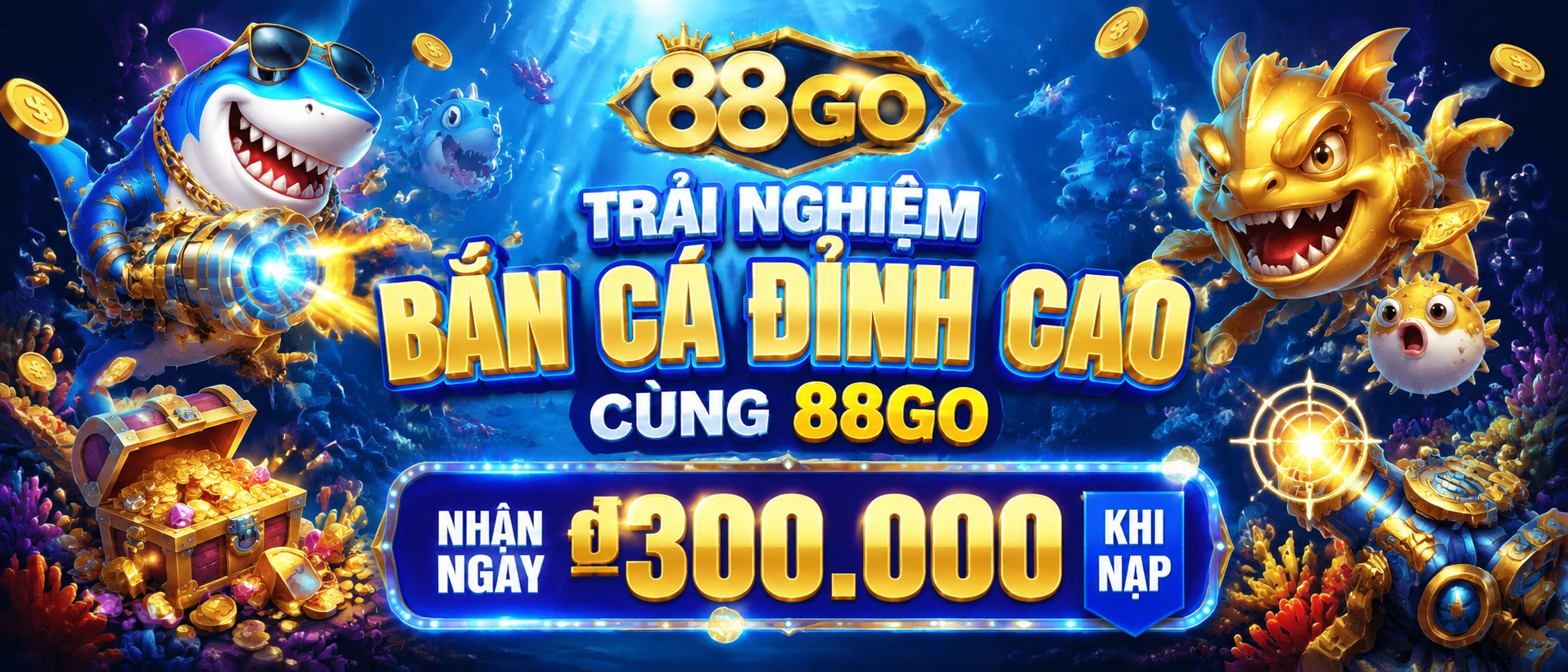 Bắn Cá 3D chủ đề đại dương trên 88Go
